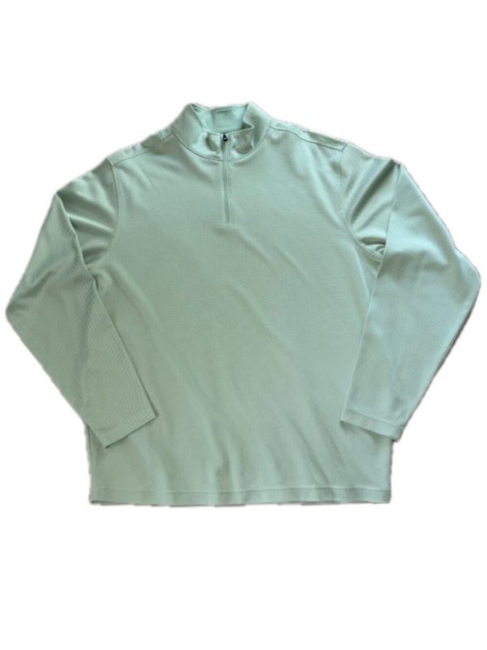 Mint Green Men's Long Sleeve FootJoy Quarter Zip Golf Shirt - Medium